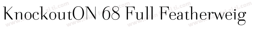 KnockoutON 68 Full Featherweight字体转换